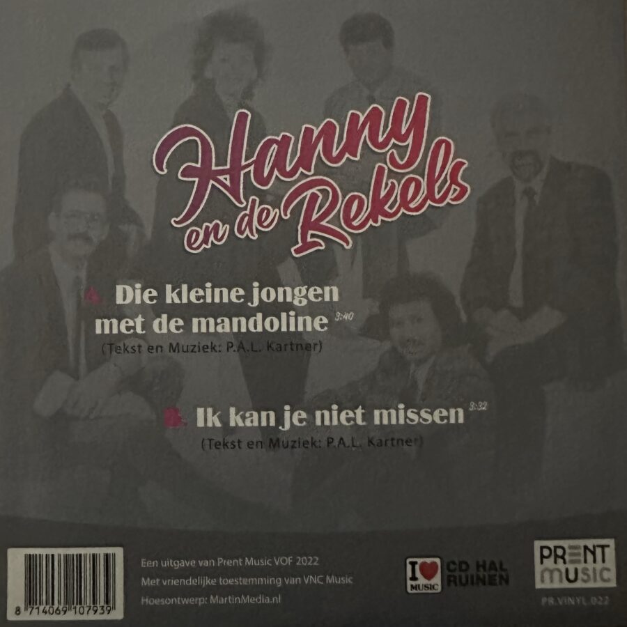Hanny en de Rekels - Die kleine jongen met de mandoline - Ik kan je niet missen