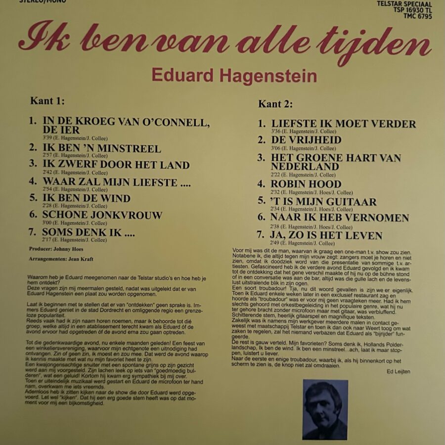 Eduard Hagenstein - Ik ben van alle tijden