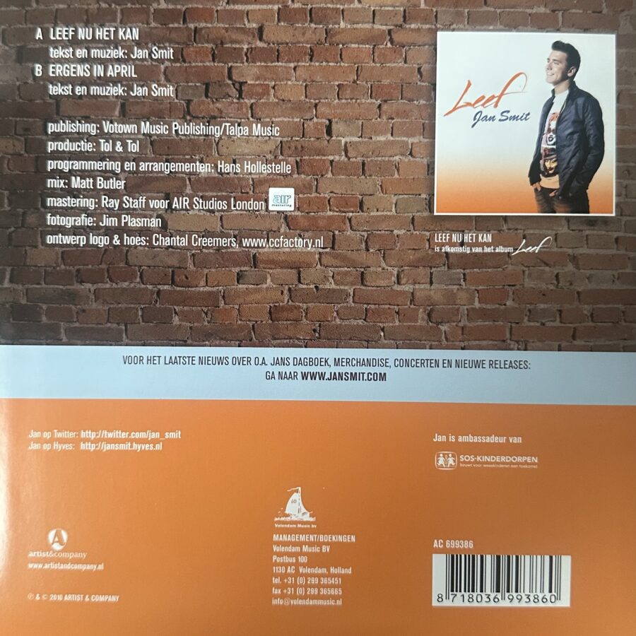 Jan Smit - Leef nu het kan - Ergens in April